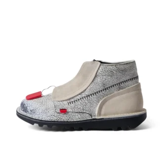 ACW* Kick Hi leren laarzen voor volwassenen, unisex, wit