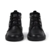 Adlar Hi Scallop leren laarzen voor babymeisjes, zwart