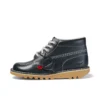 Adult Unisex Leather Kick Hi Core Navy Adult Unisex Leather Kick Hi Core Navy