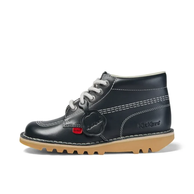 Adult Unisex Leather Kick Hi Core Navy Adult Unisex Leather Kick Hi Core Navy