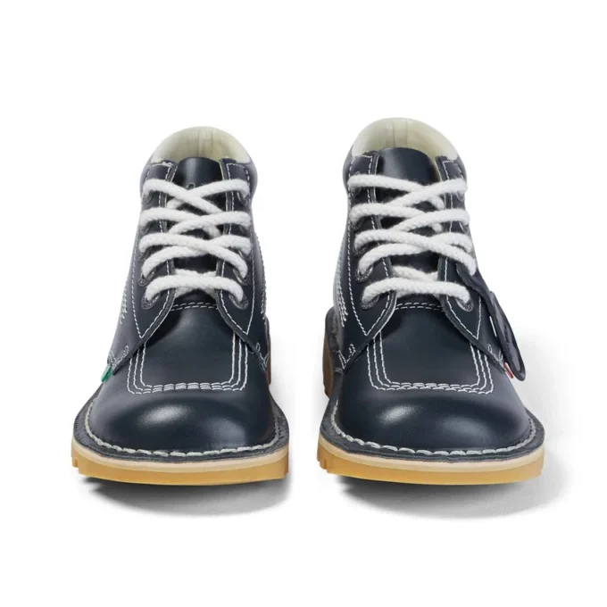 Adult Unisex Leather Kick Hi Core Navy Adult Unisex Leather Kick Hi Core Navy
