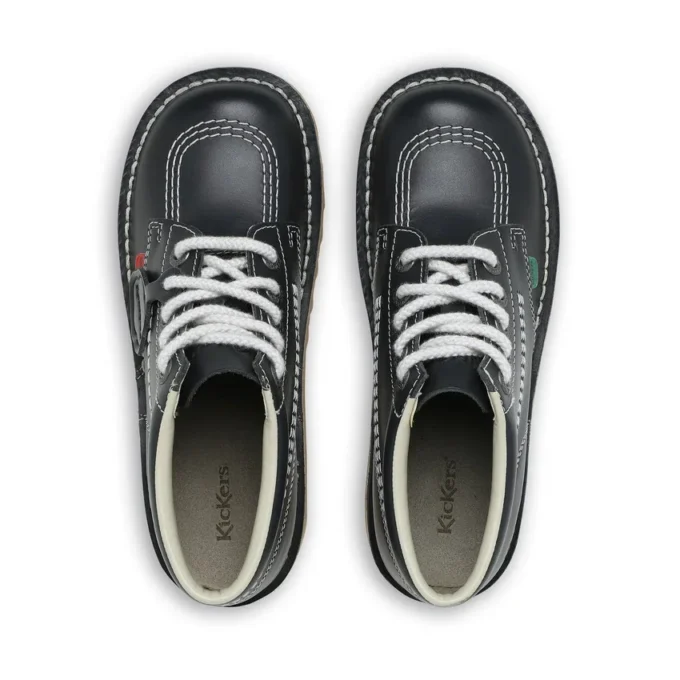 Adult Unisex Leather Kick Hi Core Navy Adult Unisex Leather Kick Hi Core Navy