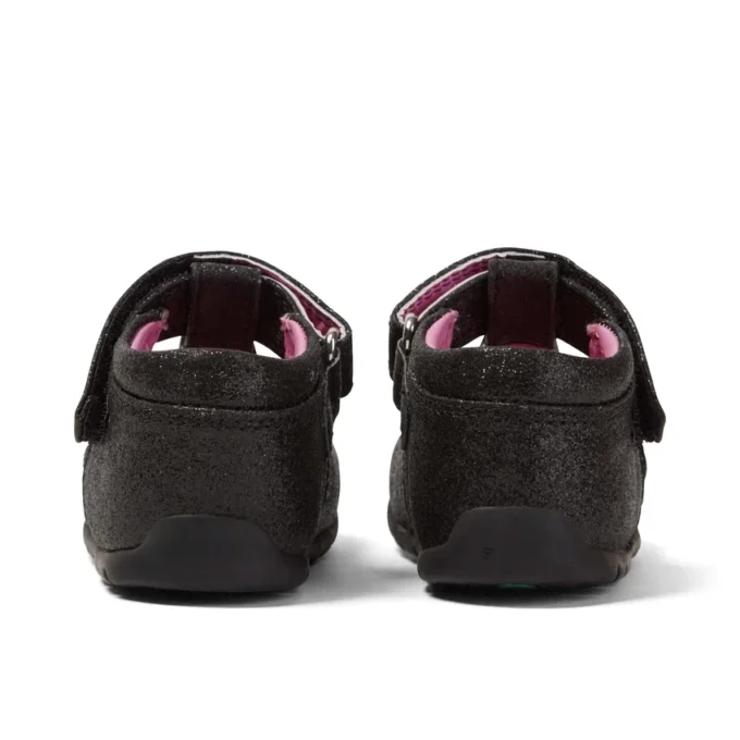 Baby Kick T Glitter Textiel Zwart