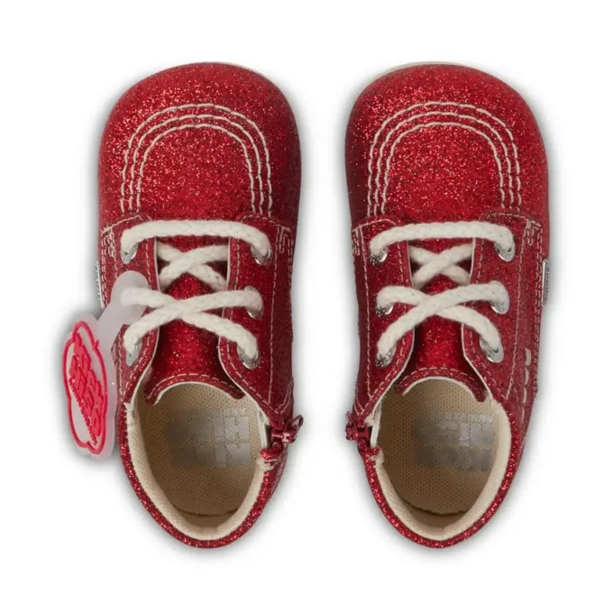 Baby Unisex Kick Hi Glitterlaarzen Rood