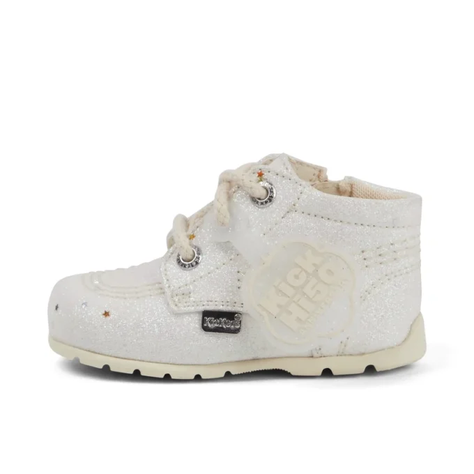 Baby Unisex Kick Hi Glitterlaarzen Wit