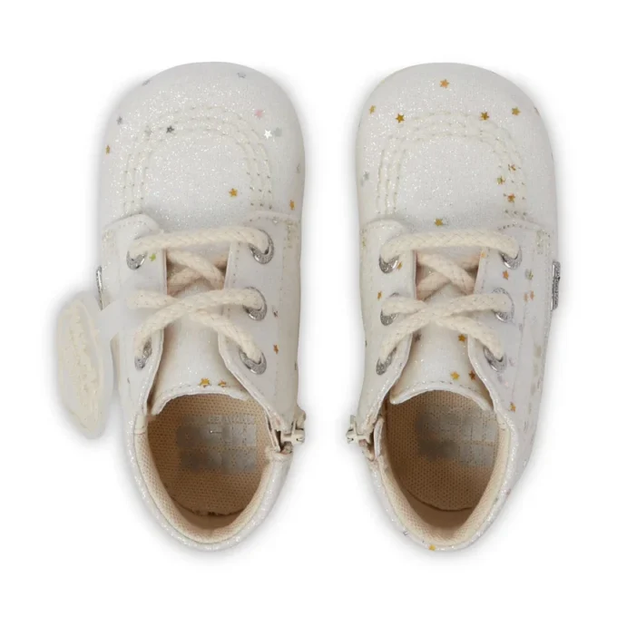 Baby Unisex Kick Hi Glitterlaarzen Wit