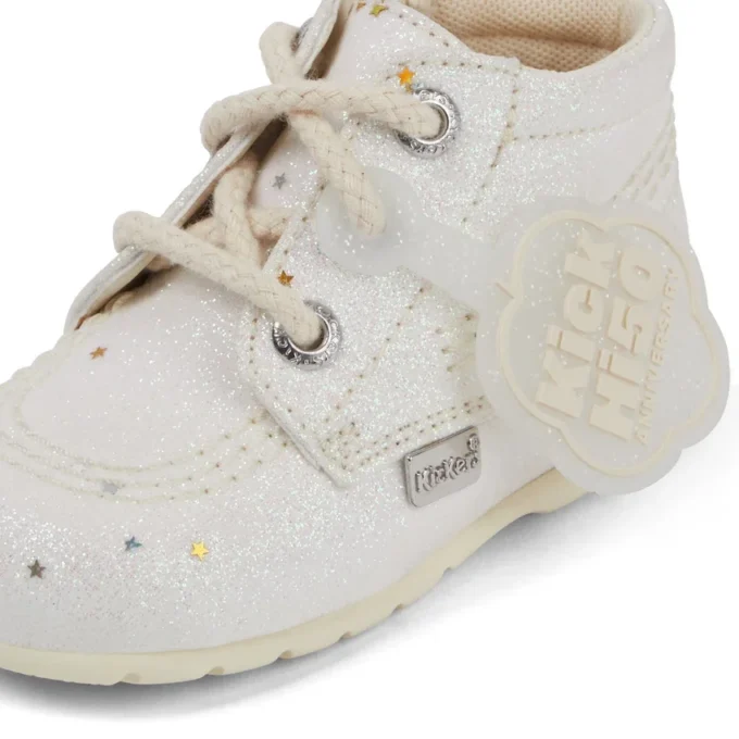 Baby Unisex Kick Hi Glitterlaarzen Wit
