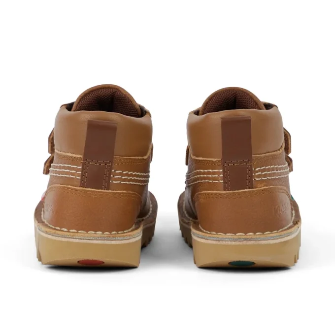 Baby Unisex Kick Hi Roll Leer Tan