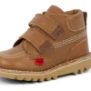 Baby Unisex Kick Hi Roll Leer Tan