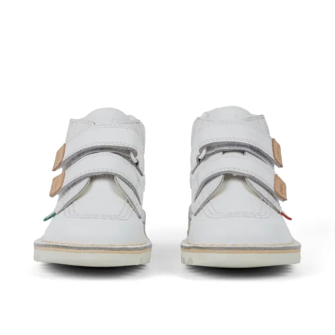 Baby Unisex Kick Hi Roll Leer Wit