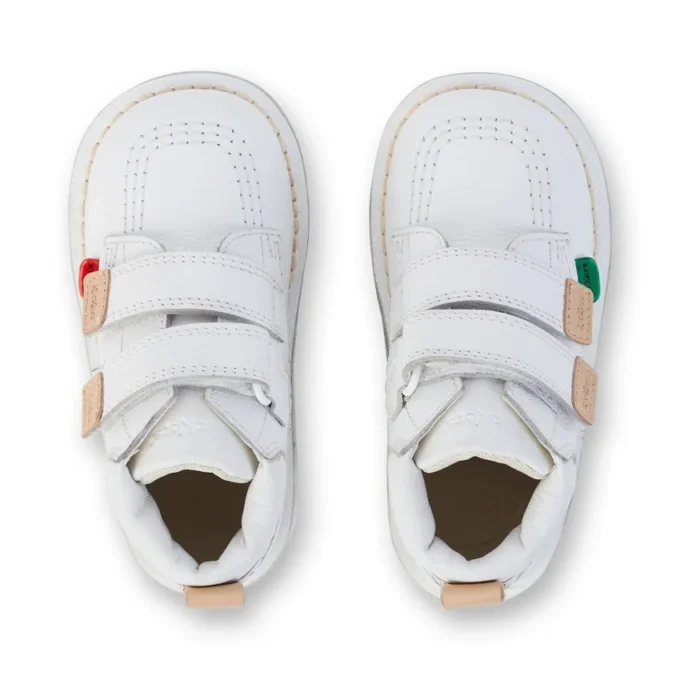 Baby Unisex Kick Hi Roll Leer Wit