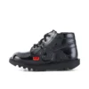 Baby Unisex Kick Hi Zip Lakleer Zwart