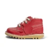 Baby Unisex Kick Hi Zip Leer Alternatief Rood