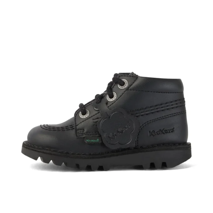 Baby Unisex Kick Hi Zip Leer Alternatief Zwart