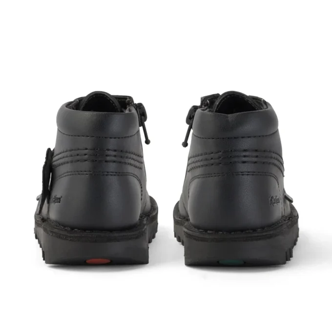 Baby Unisex Kick Hi Zip Leer Alternatief Zwart