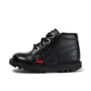 Baby Unisex Kick Hi Zip Leer Zwart