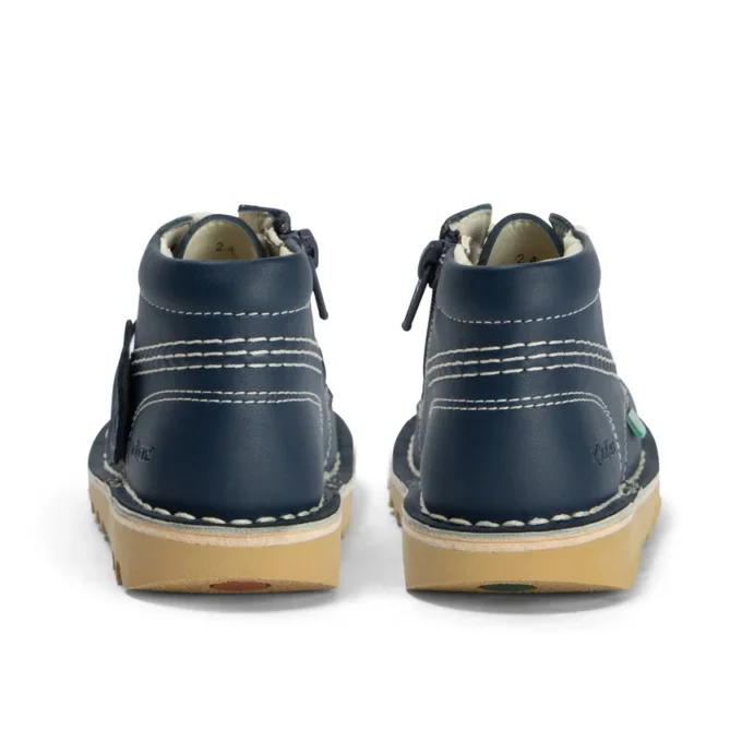 Baby Unisex Kick Hi Zip Leeralternatief Navy