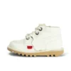 Baby Unisex Kick Hi Zip leeralternatief wit