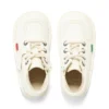 Baby Unisex Kick Hi Zip leeralternatief wit