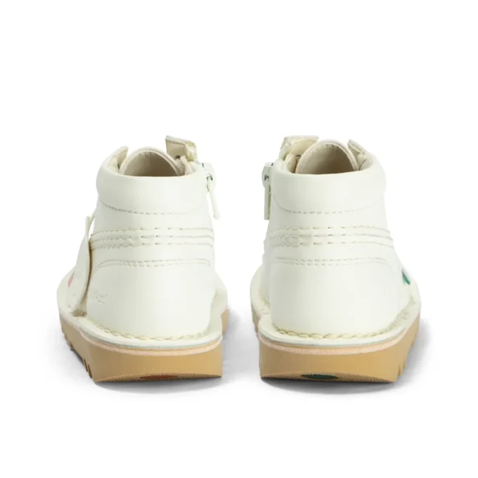 Baby Unisex Kick Hi Zip leeralternatief wit