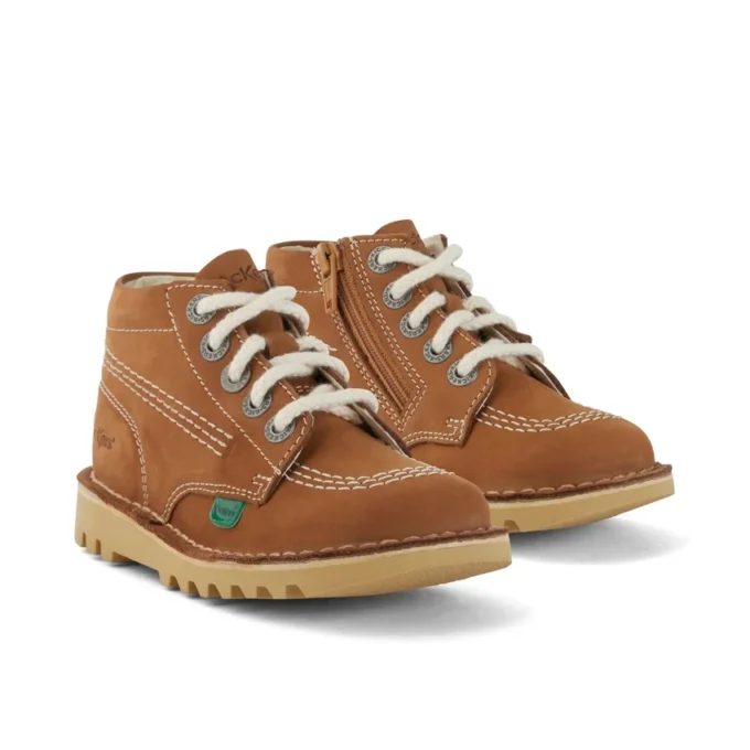 Baby Unisex Kick Hi Zip Nubuck Tan