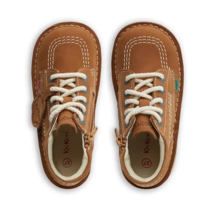 Baby Unisex Kick Hi Zip Nubuck Tan