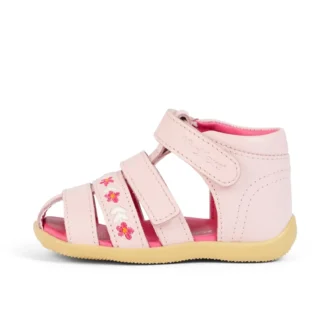 Baby Wriggle Flower Sandalen Leer Roze