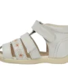 Baby Wriggle Flower Sandalen Leer Wit Baby Wriggle Flower Sandalen Leer Wit
