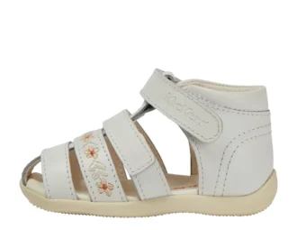 Baby Wriggle Flower Sandalen Leer Wit