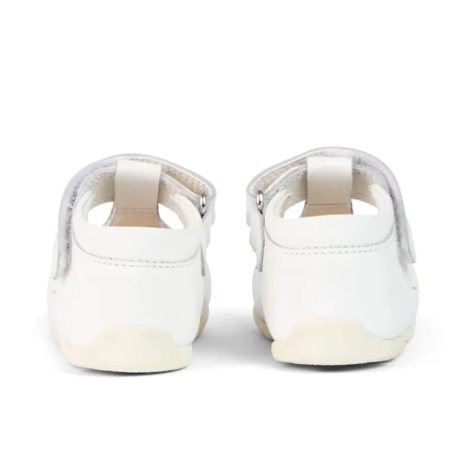 Baby Wriggle Flower Sandalen Leer Wit Baby Wriggle Flower Sandalen Leer Wit