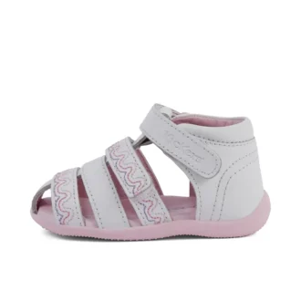 Baby Wriggle Wave sandalen leer wit