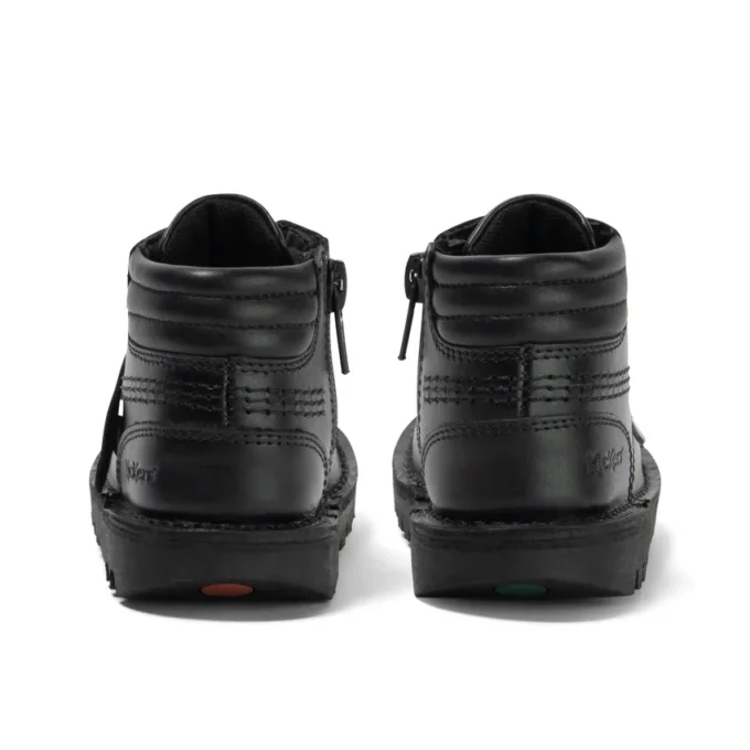 Babyjongens Kick Hi gewatteerd leer zwart