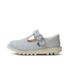 Babymeisjes Kick T-Bar Glitter Cosmic Textiel Zilver