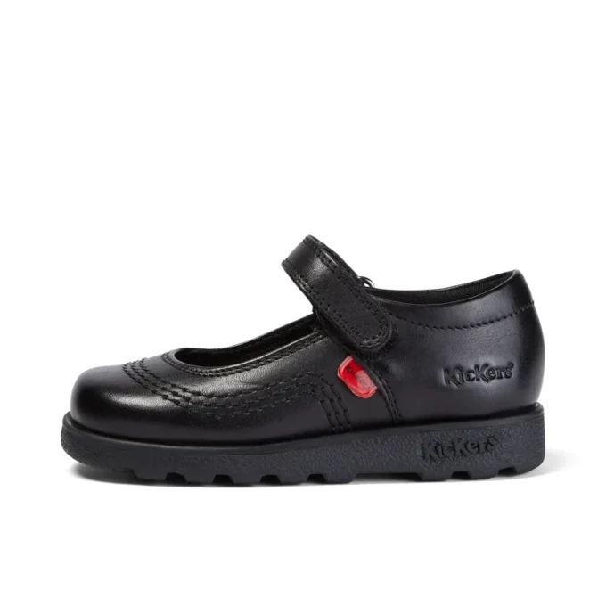 Fragma Pop leren schoenen voor babymeisjes, zwart
