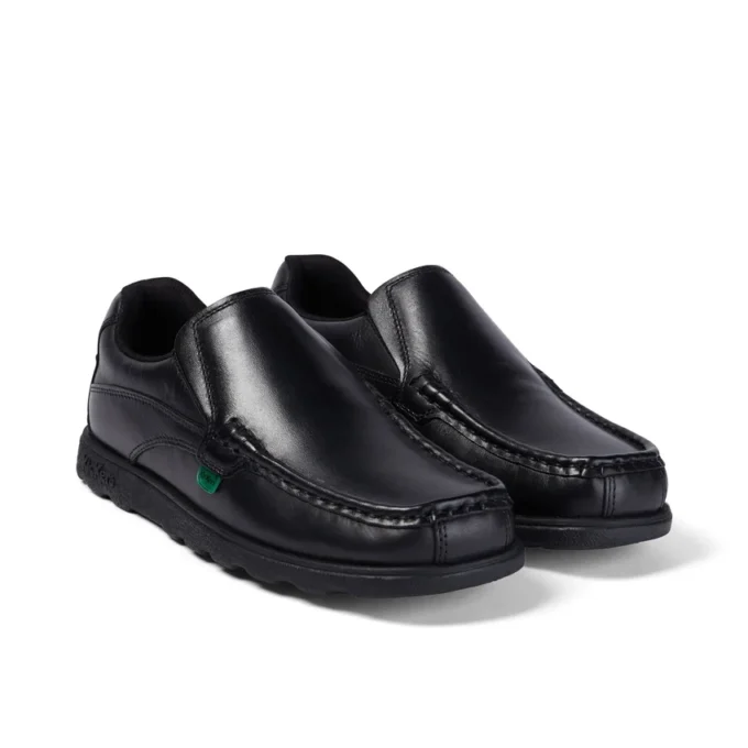 Fragma Slip voor jongens, zwart leer