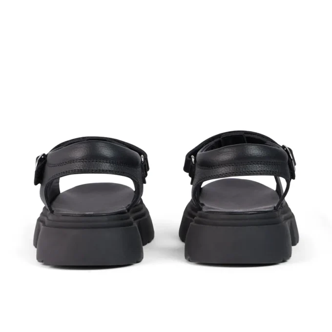 Jeugd Dames Kenzi Leren Sandalen Zwart