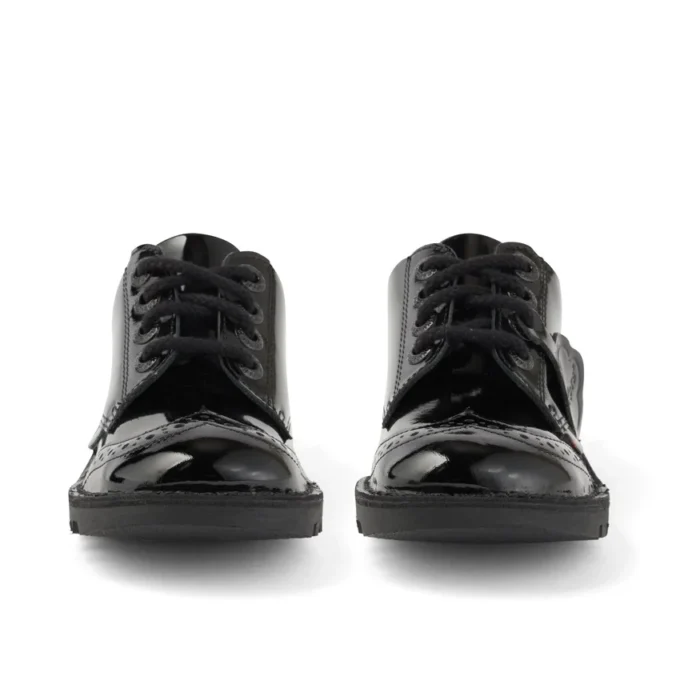 Jeugd Dames Kick Lo Brogue Lakleer Zwart