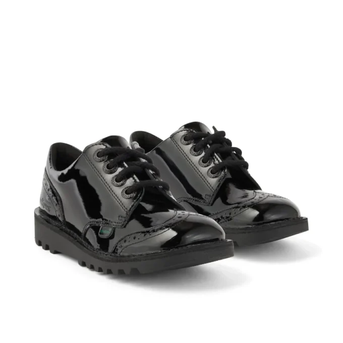 Jeugd Dames Kick Lo Brogue Lakleer Zwart