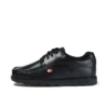 Jeugd Heren Fragma Lace 4 Eyelet Leer Zwart