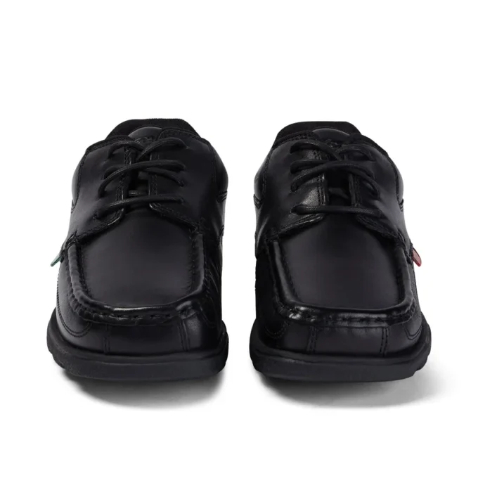 Jeugd Heren Fragma Lace 4 Eyelet Leer Zwart