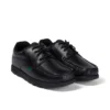 Jeugd Heren Fragma Lace 4 Eyelet Leer Zwart