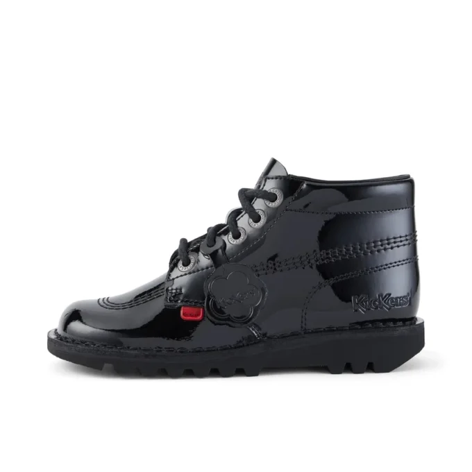 Kick Hi voor volwassen dames, zwart lakleer