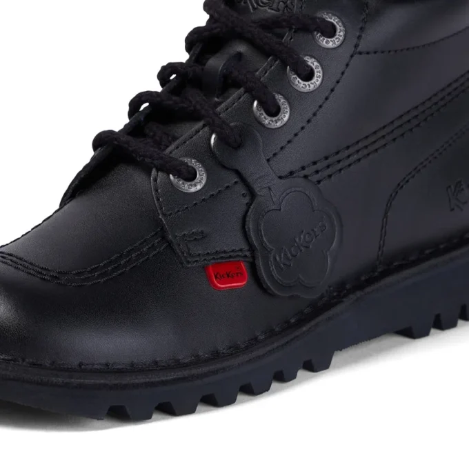 Jeugd Unisex Kick Hi Leer Zwart