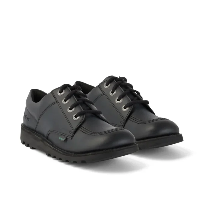 Jeugd Unisex Kick Lo Leer Alternatief Zwart