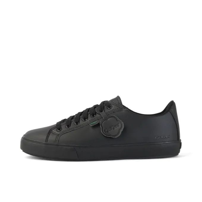 Tovni Lacer voor volwassenen, unisex, leerlook, zwart