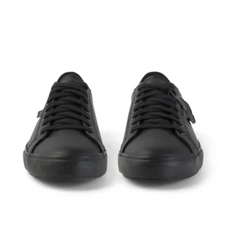 Tovni Lacer voor volwassenen, unisex, leerlook, zwart