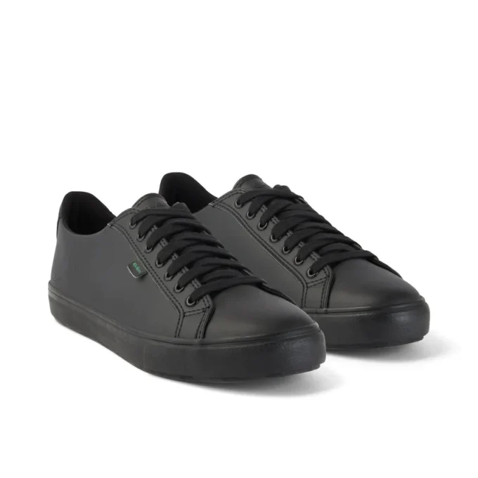 Tovni Lacer voor volwassenen, unisex, leerlook, zwart