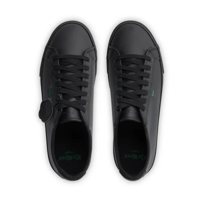 Tovni Lacer voor volwassenen, unisex, leerlook, zwart