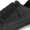 Tovni Lacer voor volwassenen, unisex, leerlook, zwart