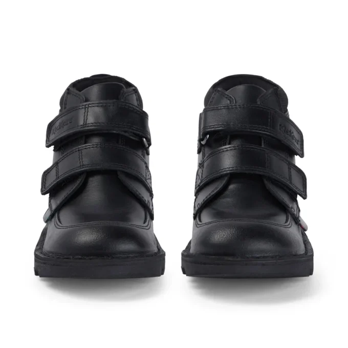 Junior jongens Kick Hi Scuff leer zwart